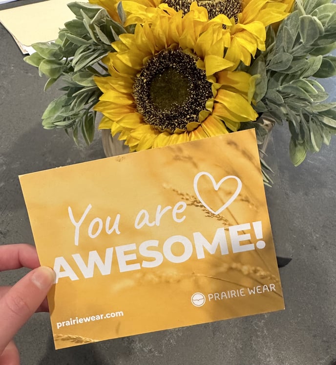 You are awesome - Love, Prairie Sunflowers 