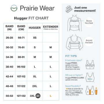 Fit Chart - Prairie Wear - All Hugger Styles - 2026