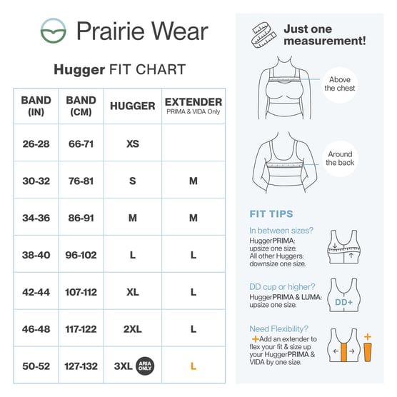 Fit Chart - Prairie Wear - All Hugger Styles - 2026